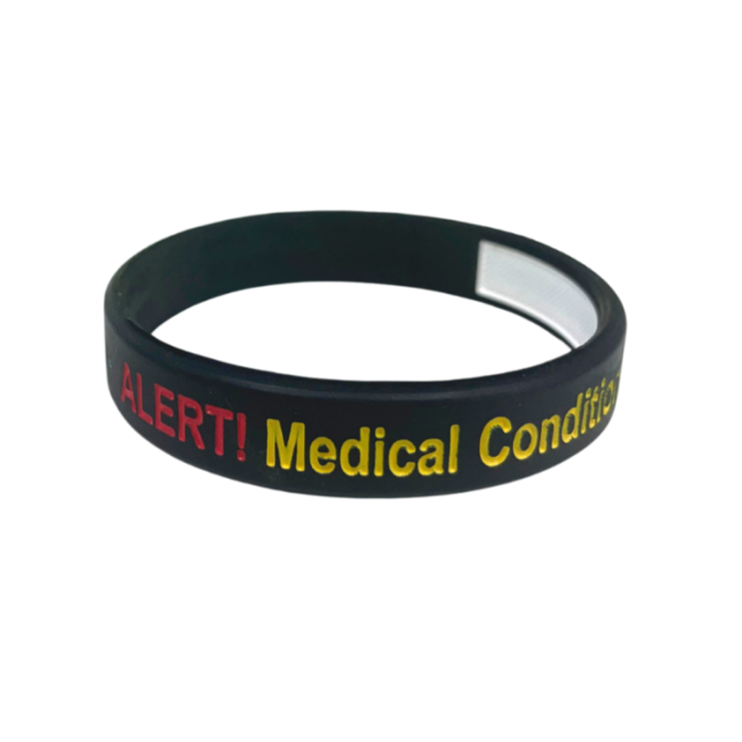 Mediband Reversible Write On Medical Bracelet Black image 0